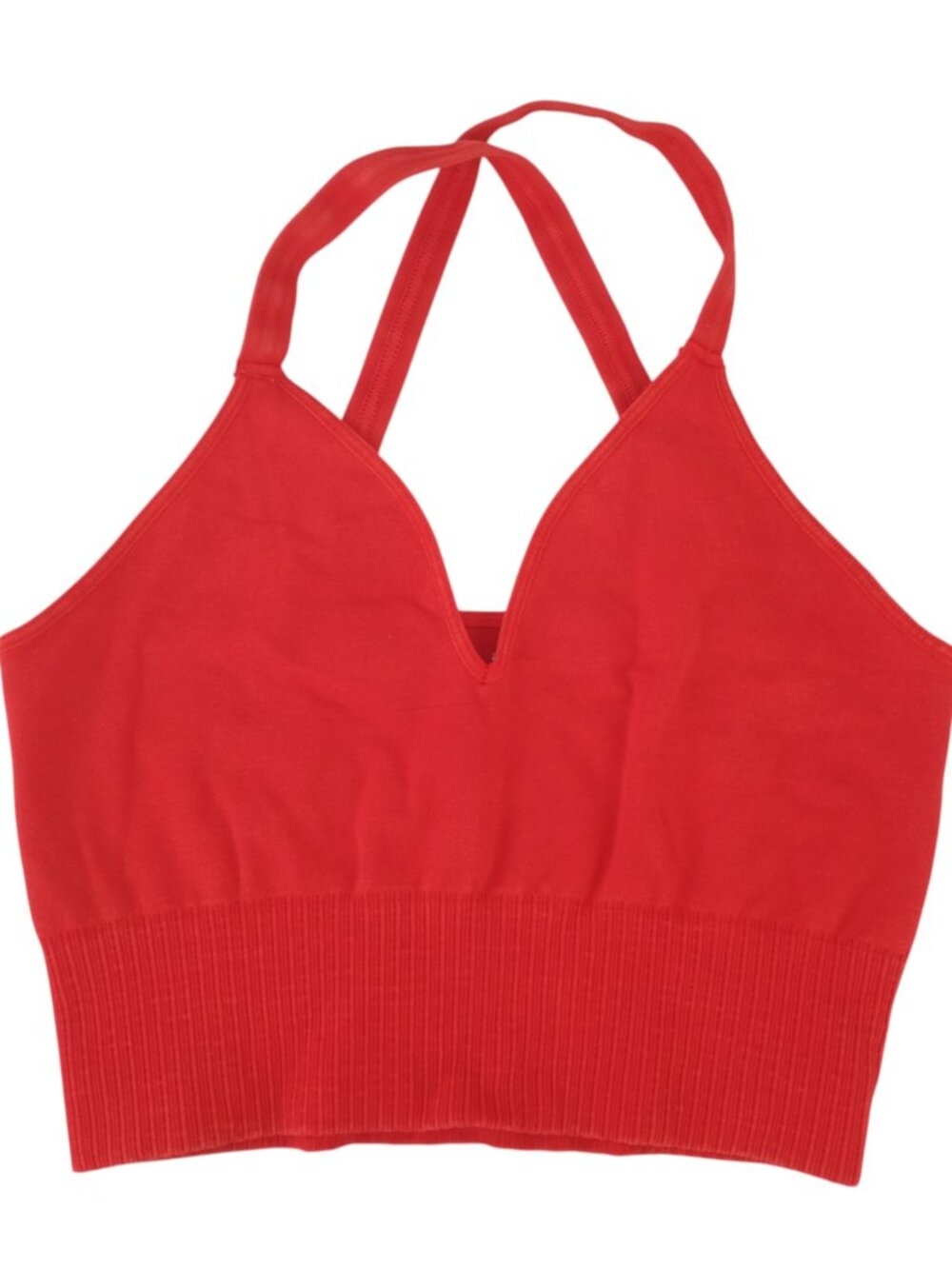 Free People FP Movement Good Karma Crop Top Red Apple Womens M/L